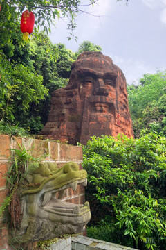 彭祖山标志性雕塑 寿山