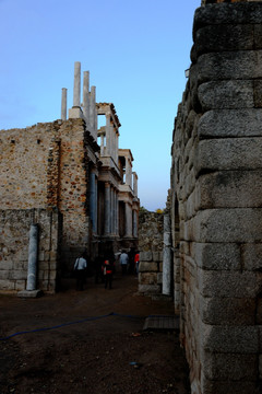 西班牙塞维利亚古罗马剧院后台