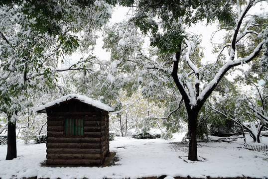 雪中小木屋