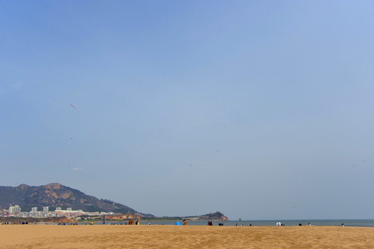 石老人海水浴场 海岸沙滩风光