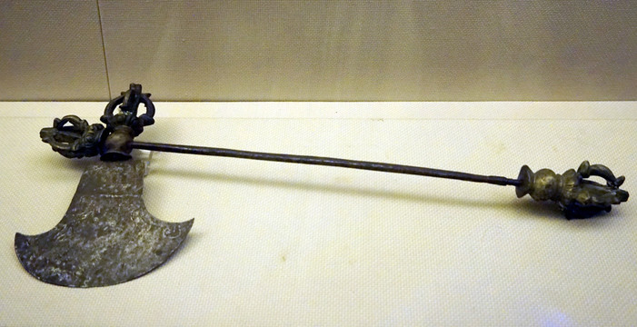 藏传佛教文物 清代钺刀