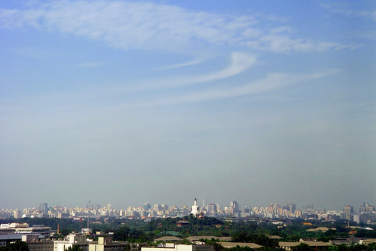 北京风光 北海白塔远景