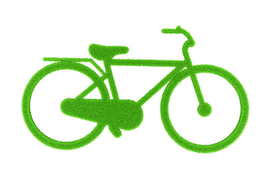 绿色的自行车图标