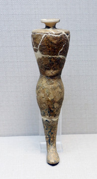 古代腿形陶香水瓶