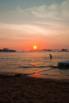 海岛风光 夕阳 落日