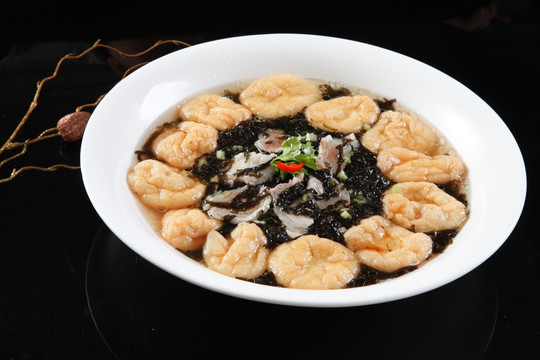 野生紫菜浸鱼腐