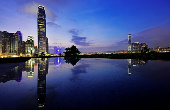 香港夜景 香港国际金融中心