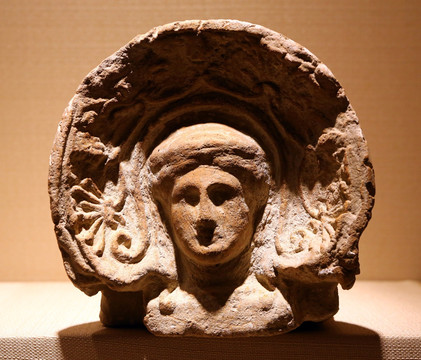 古代女性人头陶瓦当