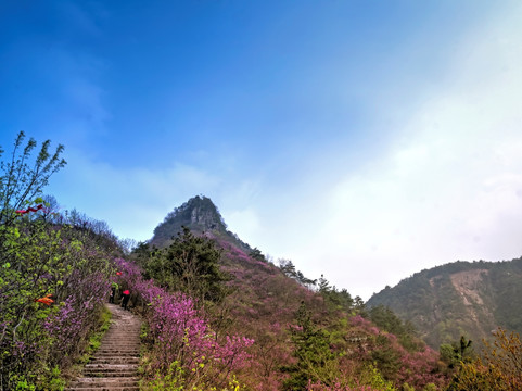 兰溪转轮岩景区主峰尖子尖全景