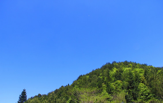 蓝天 白云 山景