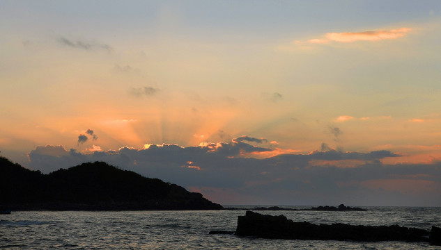 海滩落日