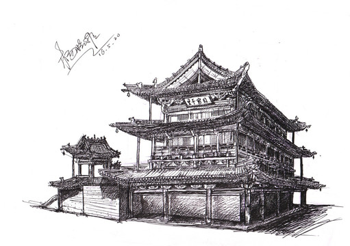 地标手绘图