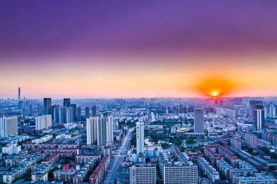 天津城市俯拍 高动态建筑摄影