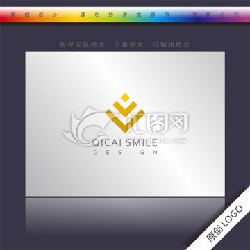 V字母logo 金字塔