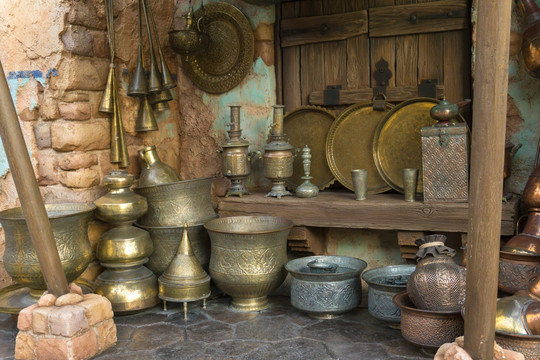 古老的铜器店 阿拉伯铜器
