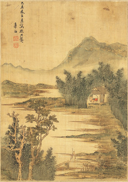 高清风景国画 画廊品质