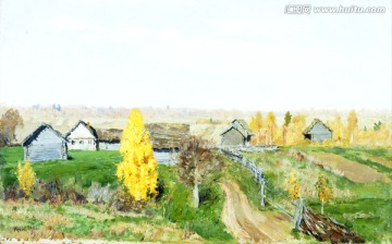 列维坦  乡村风景