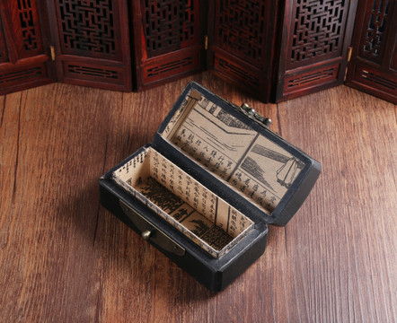中国风格木质锦盒