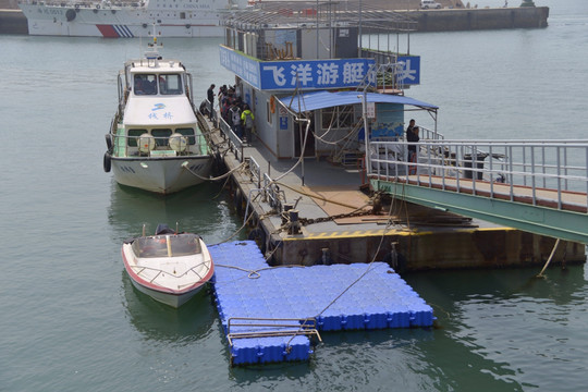 青岛湾的游船码头