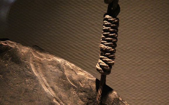古代石器捆绳
