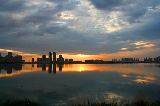 大庆 都市风光 龙凤湿地 清晨