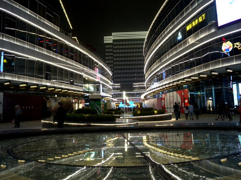 上海大宁音乐广场夜景