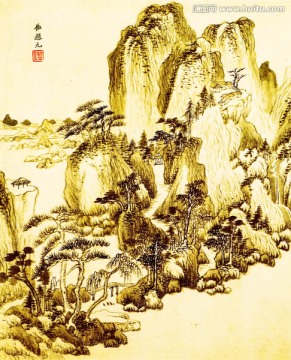 王鉴仿古山水