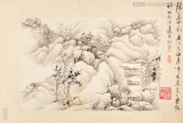 泼墨水墨山水国画 画廊品质