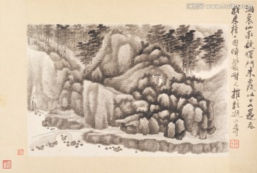 水墨中国画 画廊品质