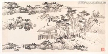 泼墨山水风景国画 高清品质