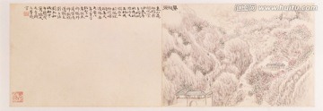 横幅山水风景国画 画廊高清品质