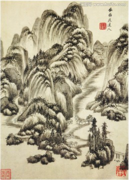 古代山水画 画廊品质