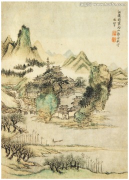 古代山水画 画廊品质