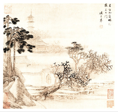 盛茂烨 山水古画