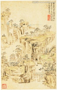 水墨山水意境国画 画廊品质