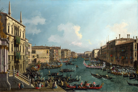 威尼斯运河上的船