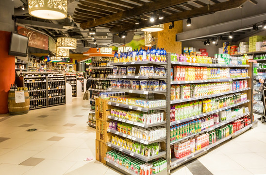 超市 超市内景 进口食品超市