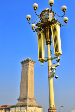 玉兰灯 人民英雄纪念碑