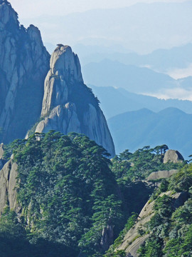 黄山景点之五指峰