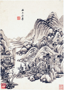 水墨山水画