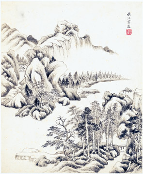 王鉴仿古山水