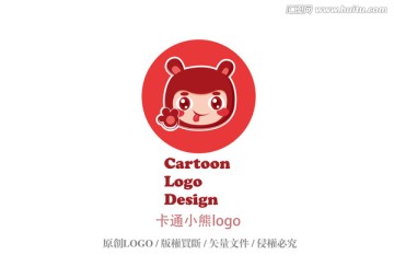 卡通小熊logo 卡通logo