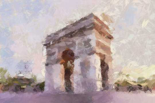 凯旋门装饰画