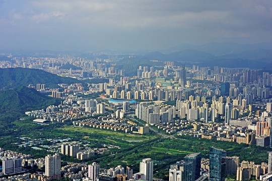 深圳全景 深圳中心公园