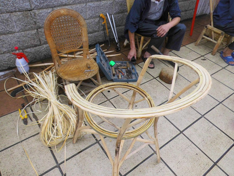 藤椅制作
