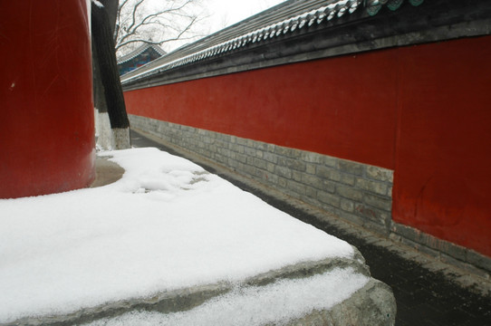 北京国子监雪景