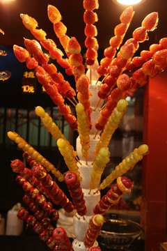 北京王府井小吃冰糖葫芦串