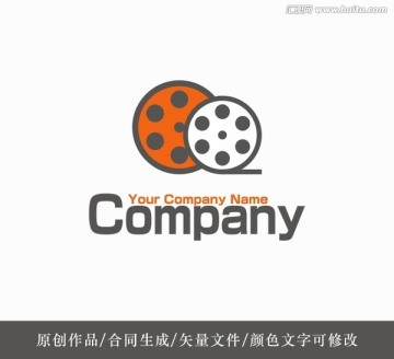 Q字母影视logo 标志设计