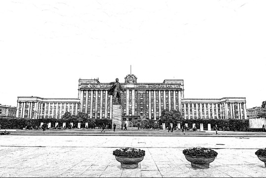 列宁广场速写