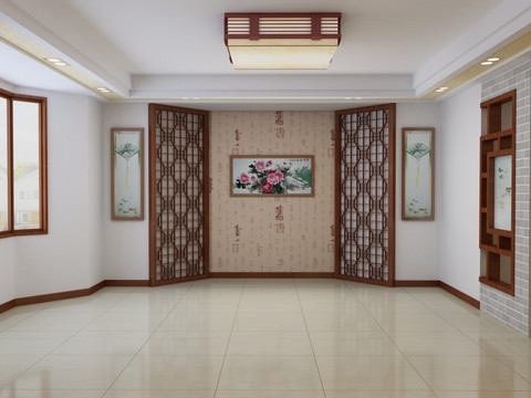 中式复古客厅（不分层单层）